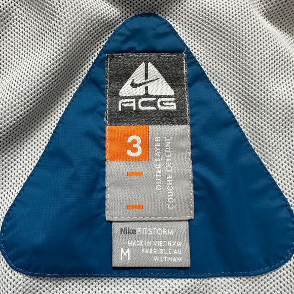 Nike Jacket Womens Medium Blue ACG 3 Outer Layer Fir Storm Full Zip Windbreaker - Picture 11 of 13